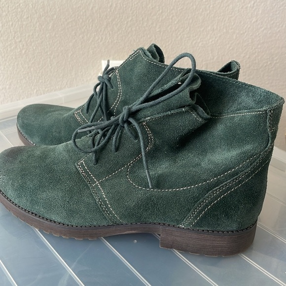Naturalizer Women's Endellion Green Suede Leather lace up booties Sz 11M - Picture 6 of 16